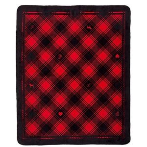 PINK Victoria's Secret Red and Black Plaid Blanket